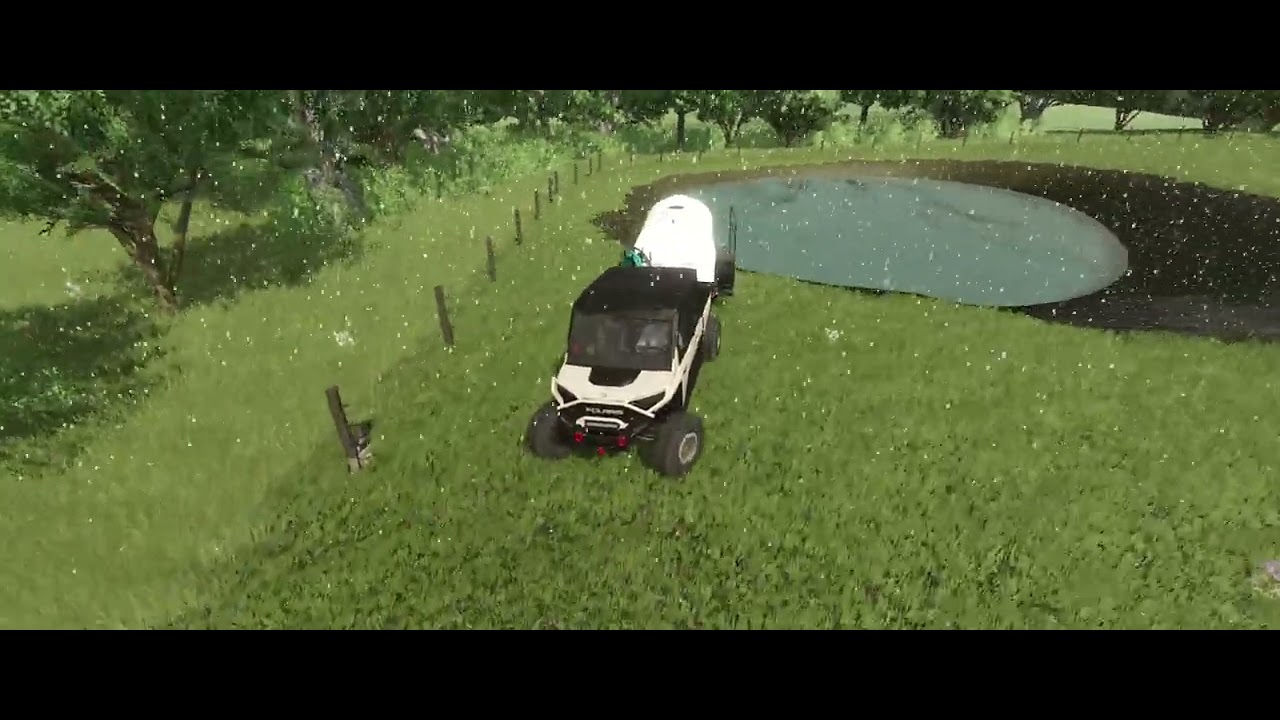 Watering the cattle with the new side by side!!