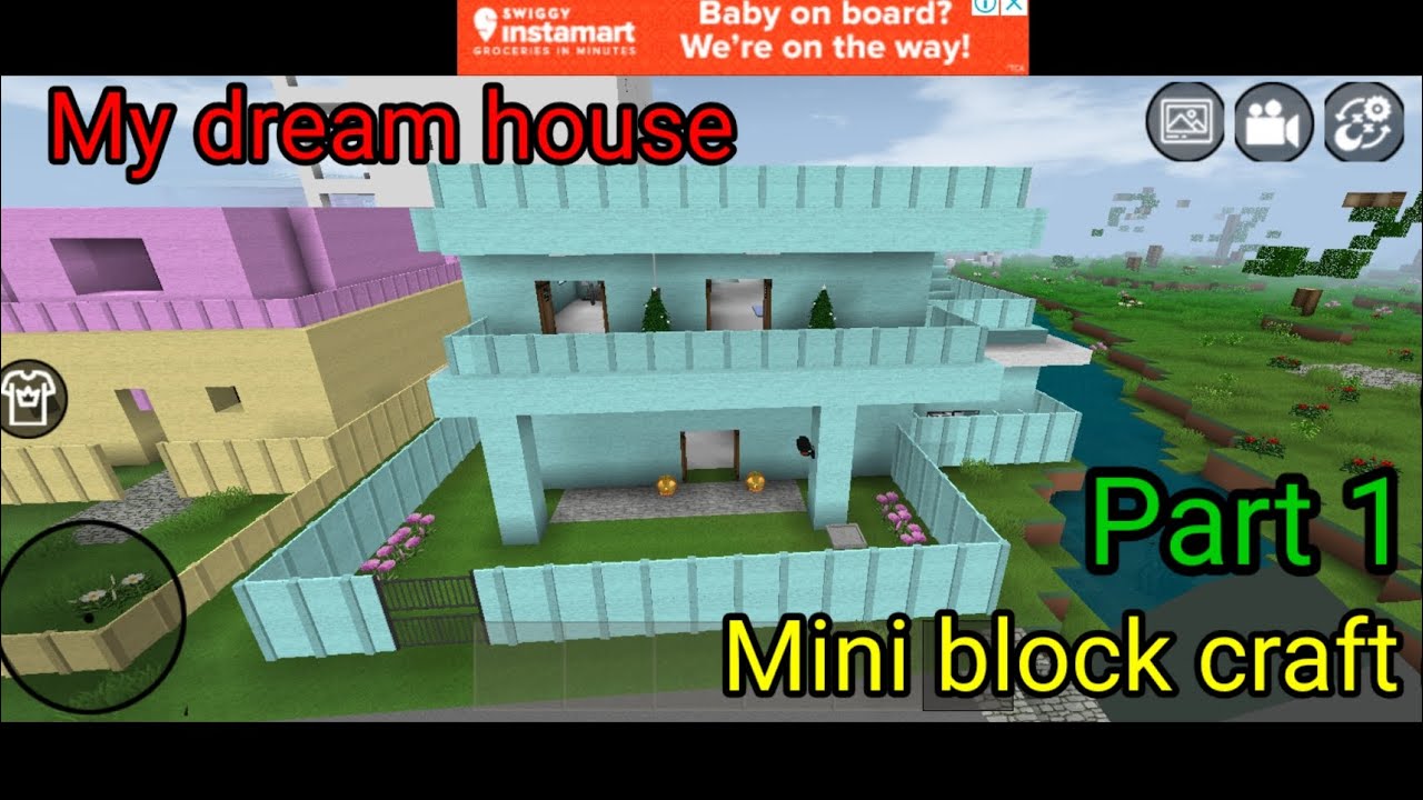 My dream house in mini block craft part 1|Mini block craft |#trending|# ...