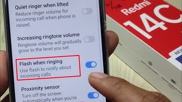How to activate flashlight when there is an incoming call on Redmi 14c cellphone