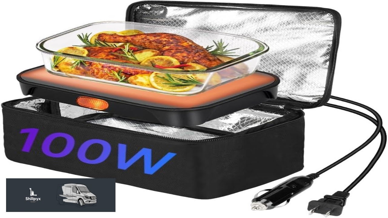 Protable Oven Food Warmer 100W 12V 24V 110V Electric Lunch Box for Adults Personal