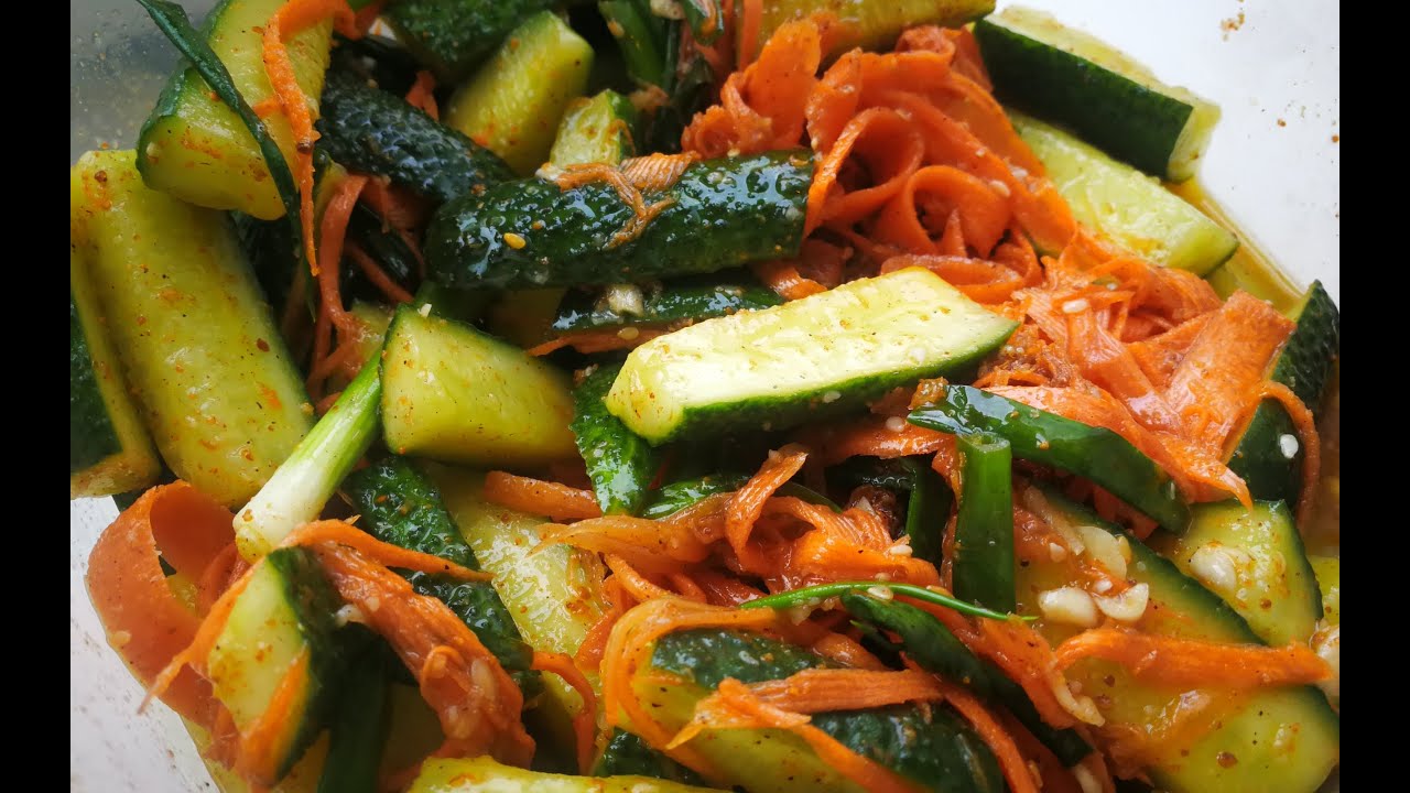 Салат огурцы по-корейски на зиму с морковью рецепт с фото пошагово - 1000.menu