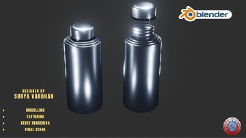 METALLIC BOTTLE 3D MODELLING & EEVEE RENDERING || BLENDER 2.9