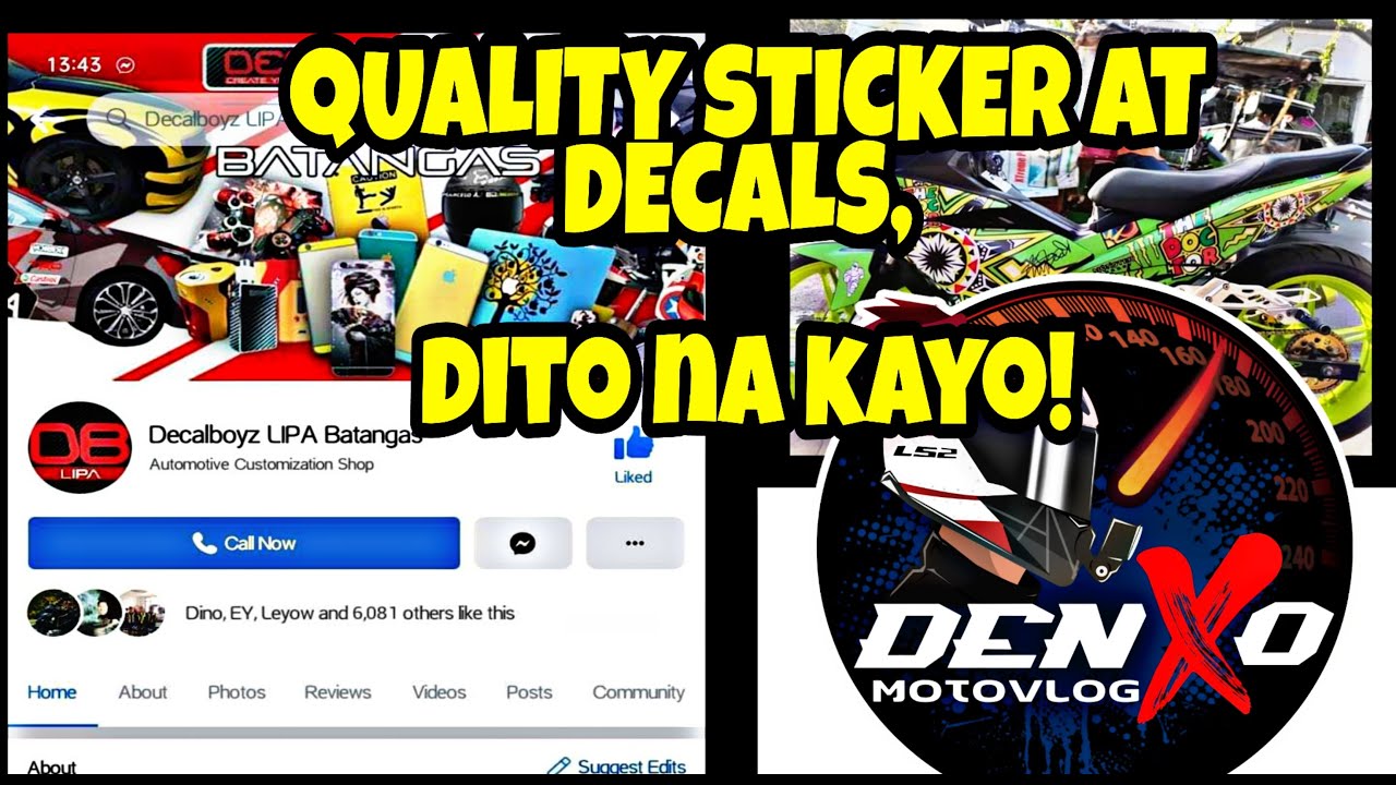 DECAL BOYZ STICKER PRINTING|LIPA| DENXO | MOTOVLOG