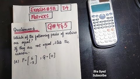 Mathematics Book 4 (D4) |  7th Edition | Exercise # 5A | Q # 4 & 5 | Ifra Syed | in Urdu\Hindi