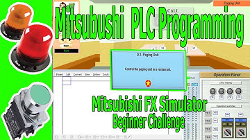 Mitsubishi FX Trainer Beginner Challenge D-1 Tutorial Part 1/Mitsubishi PLC Simulator/GenezzzTV
