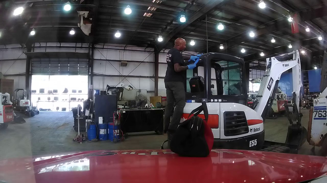 Bobcat excavator glass replacement YouTube