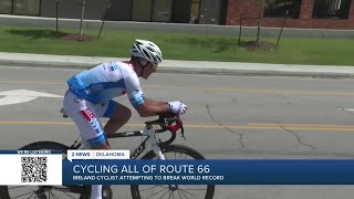 Irish cyclist, 66, chases Route 66 world record on centennial year
