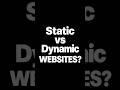 Static vs Dynamic Website? 🤔 (Explained Simply) | Tech Malayalam #shorts