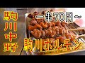 【ホルモン串】「駒川ホルモン 駒川本店 」一串70円~ 価格からは信じられない旨さ 2019.4.22 Japanese Street Food Grilled Horumon Osaka