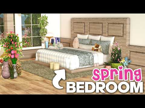 building a realistic SPRING bedroom in bloxburg!