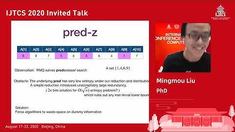 【IJTCS 2020】刘明谋Lower Bound for Succinct Range Minimum Query - 北京大学 Peking University