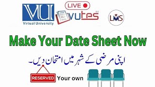 Make your Date Sheet – NOW