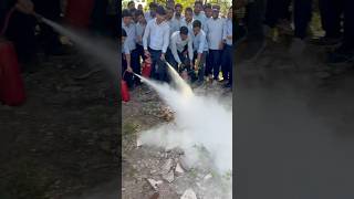 Fire extinguisher demo how to use #safety #safetyfirst #satisfying #fire #railwaycontent #safetypro