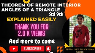 Theorem of remote interior angles of a triangle | Pritpal Sir | Explained easily