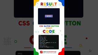 CSS Glitch Button Effect. Tutorial for beginners. #html #css #button #effect #fyp #ui #hovereffects