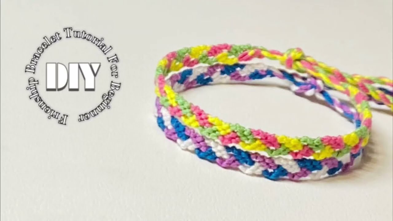 🔰簡単】三つ編み風ミサンガの編み方⁑friendship bracelet tutorial