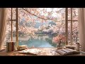 Cherry Blossom Lake Morning Piano 🌸 Lofi to Relax & Study