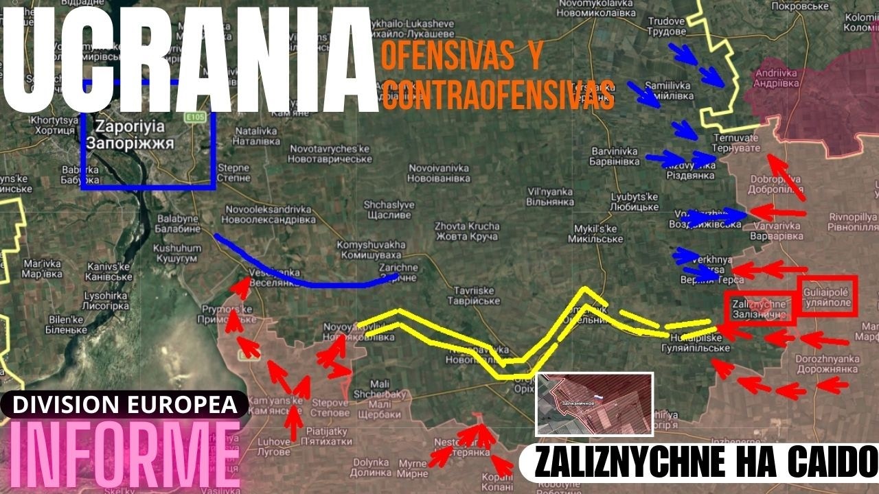 BATALLAS POR ZAPORIYIA OFENSIVAS Y CONTRAOFENSIVAS - RUSOS LIBERAN ZALIZNYCHNE / DIVISIÓN EUROPEA