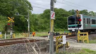 【タイフォンあり】E501系K704編成、植田~泉間を通過。