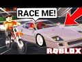 Super Car Owners Race MY New Dirtbike Around the World! Vehicle Legends Update! (Roblox)