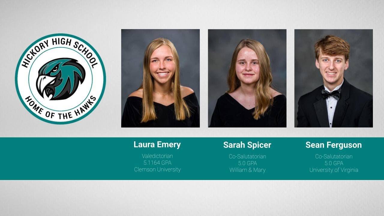 2021 Valedictorian & Salutatorians (Hickory High School) YouTube