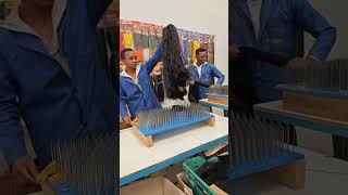 African Synthetic wig making, pre-processing: color mixing. Wig making skills. Handmade. (572)