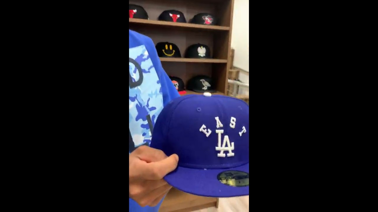 East Los Angeles Dodgers New Era 59Fifty Fitted Hat (Grey Under Brim)