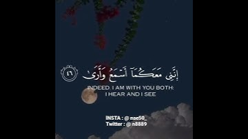 قَالَ لَا تَخَافَا ۖ إِنَّنِي مَعَكُمَا أَسْمَعُ وَأَرَىٰ #سورة_طه