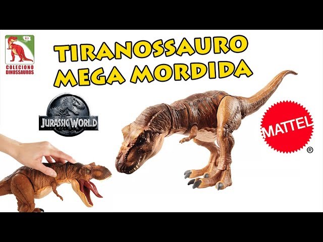 Jurassic World Dinossauro de Brinquedo T.rex Mordedora de Caza