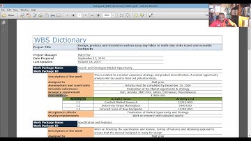 WBS Dictionary   - PM Docs In a Minute