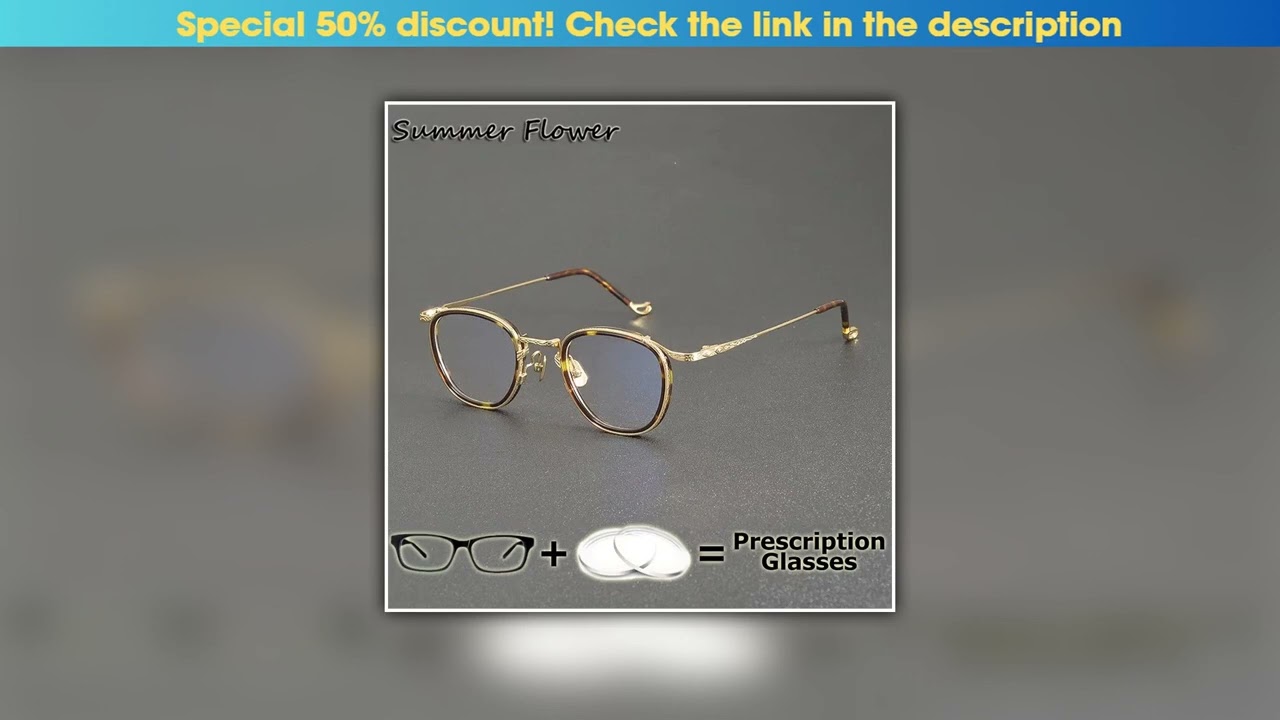 Exclusive Prescription Glasses Women Acetate Round Myopia Photochromic Lenses Men's Medical Vision•