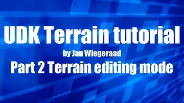 UDK terrain tutorial part 2 terrain editing mode