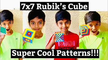 Rubik’s Cube patterns on 7x7 | 4 sided Checkerboard, Super flip,Flower & Cube in a cube patterns!!