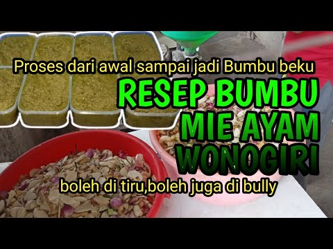 Resep Bumbu Mie Ayam Wonogiri Asli