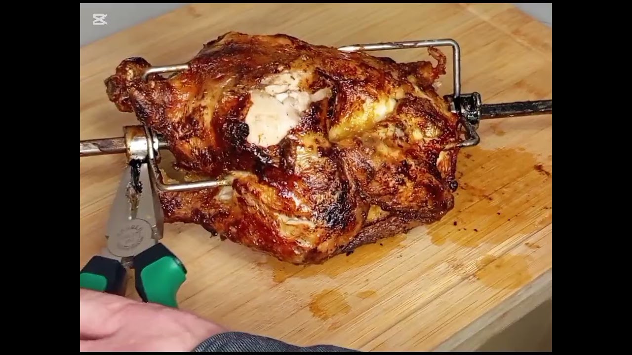 Pile na ražnju sa krompirom i uštipci🎀#homemade #chicken #potato 