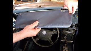 MAcarbon Mercedes R107 SL Sun Visor Installation for the 280, 350, 380 450, 500 and 560SL