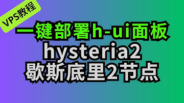 推荐1.99VPS无限流量 搭建hysteria2|歇斯底里2 小白一键部署h-ui面板 多用户管理、出站规则 降低hysteria使用难度#vps #翻墙 #科学上网 #chatgpt