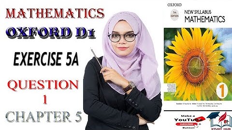D1 Math Oxford Review Exercise 5A Question No 1 chapter 5 complete solution