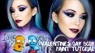 I GIVE YOU MY HEART, HAPPY VALENTINES DAY 💗✨ | Body Paint Tutorial | Sarah Davies
