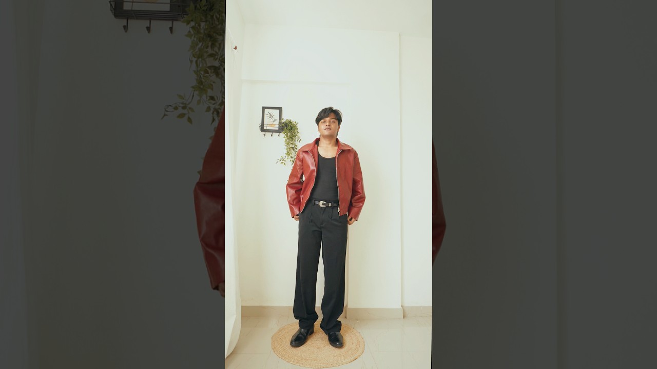 1 Wine Leather Jacket 5 Outfits ✨❤️ 