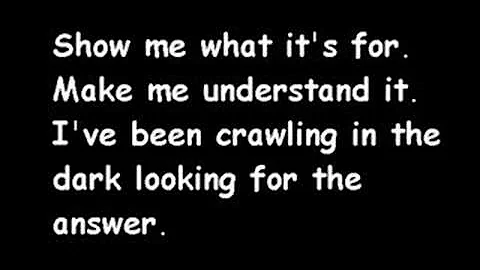 Hoobastank - Crawling in the Dark (With Lyrics)