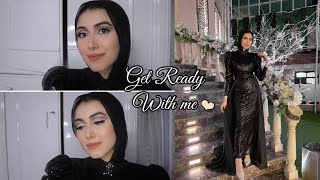 تجهيزاتي للحفلة ( الميكب والفستان ) 😻✨/ Get ready with me