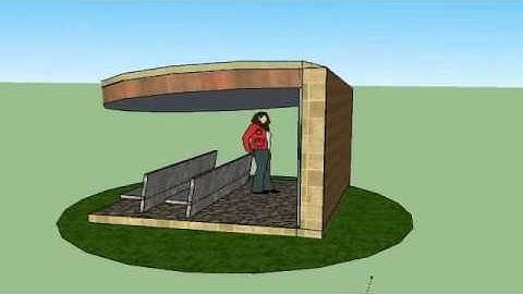 My first 3D design - a bus stop