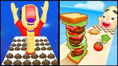 SANDWICH RUNNER VS  PANCAKE RUN- All Level Gameplay Android,iOS - NEW MEGA APK  UPDATE BNGVD