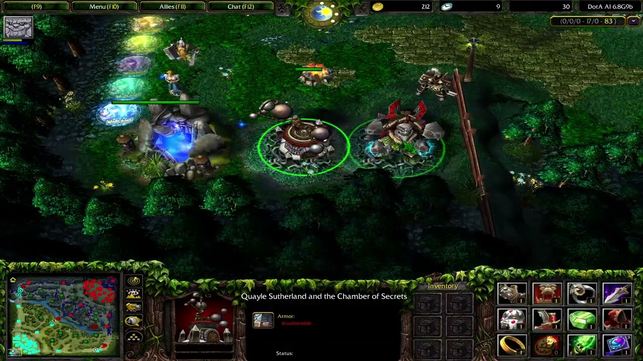 DOTA 6.8G9B AI Tiny Solo Fountain 343