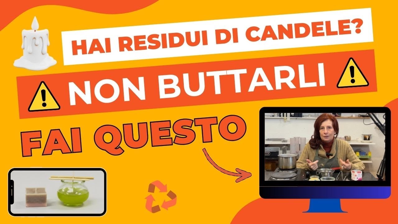 Hai residui di candele a casa? Non buttarli! fai questo per recuperarli! #candelamica #candlemaking