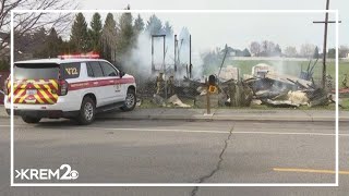 Spokane Valley Firefighters are at the scene of a barn fire
