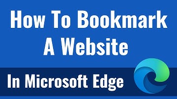 How To Bookmark A Website In Microsoft Edge