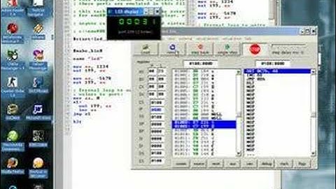 8086 Emulator sample LED display