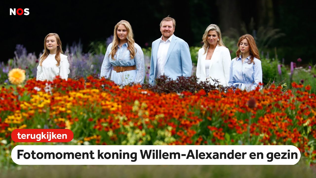 Fotomoment koning Willem-Alexander en gezin